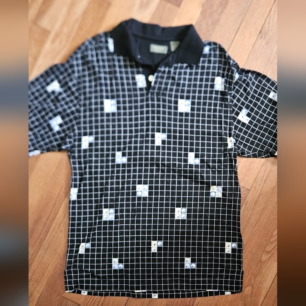 Black and White Grid Pattern Shirt
